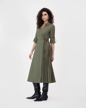 Neutral Form Long Sleeve Midi Shivon Dress