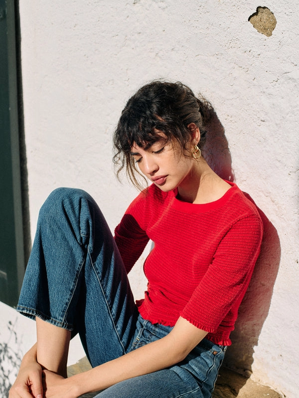 BEVERLY SMOCKED TOP Soft Touch Blend