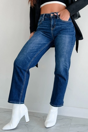All Day Fit EcoFriendlyDye Minden High Rise Risen Boyfriend Jeans (Dark)