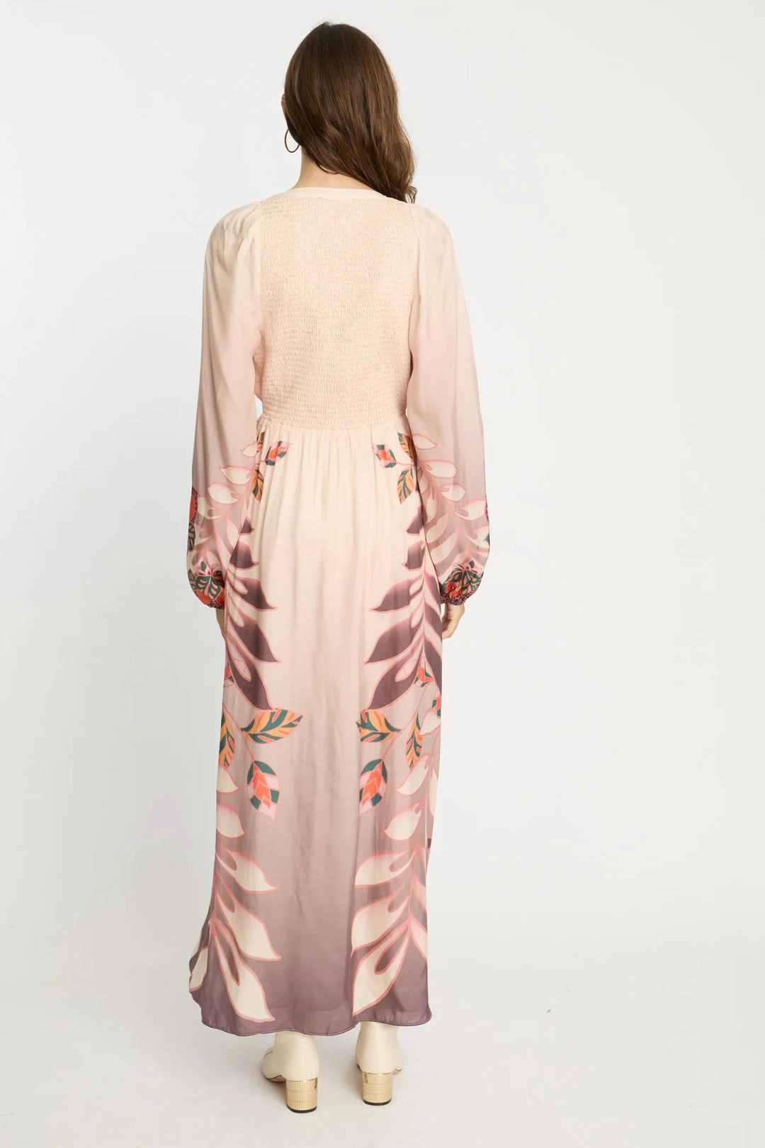 Silky Movement Mindy Dress in Copper Orchard