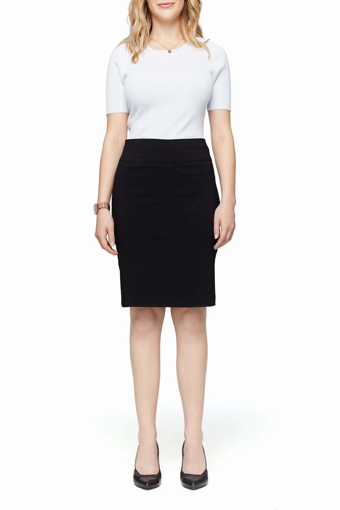 Recycled Material Neutral Wear Katie Black Pencil Skirt
