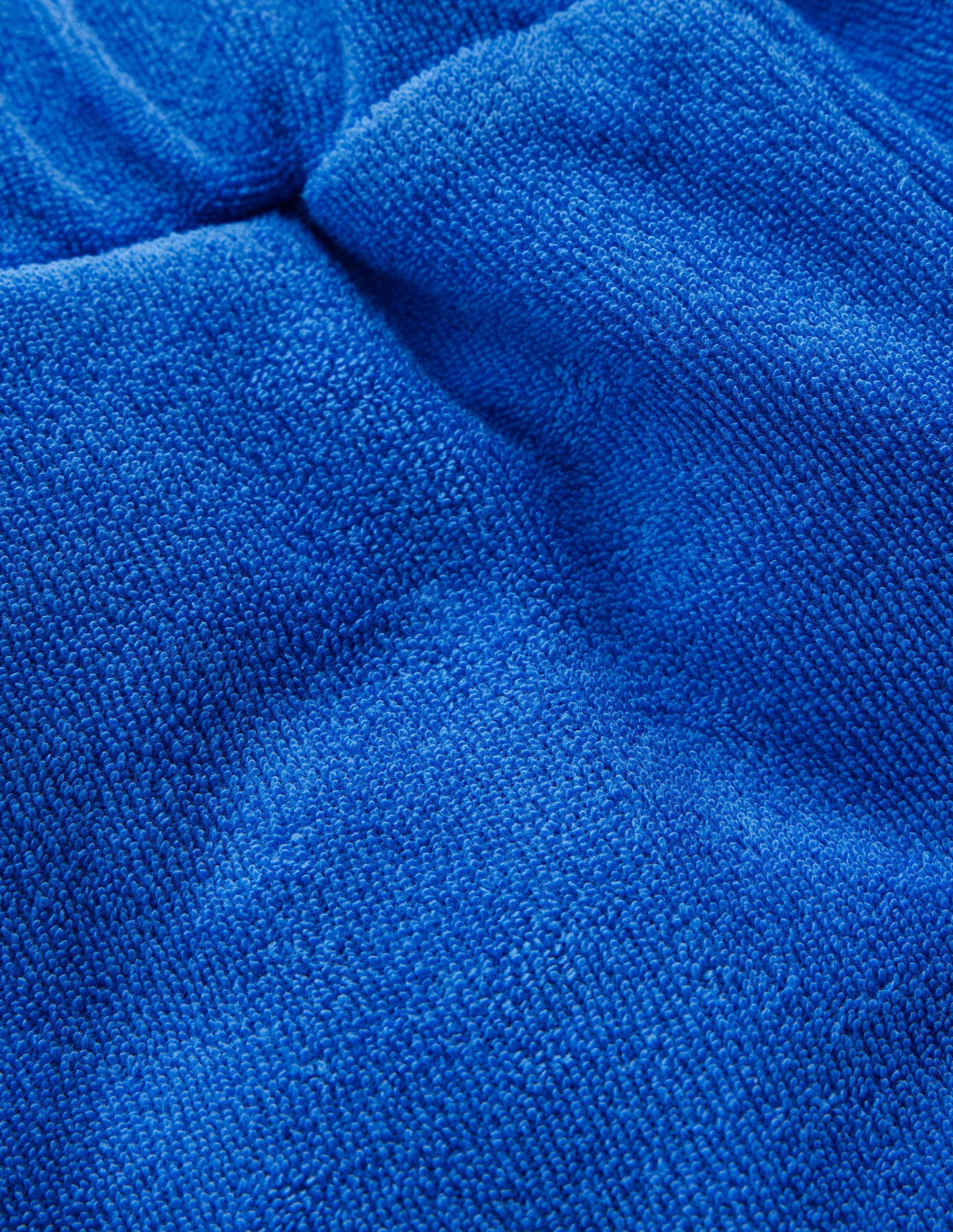 Frill Hem Towelling Shorts-Kingfisher Blue Casual Elegance