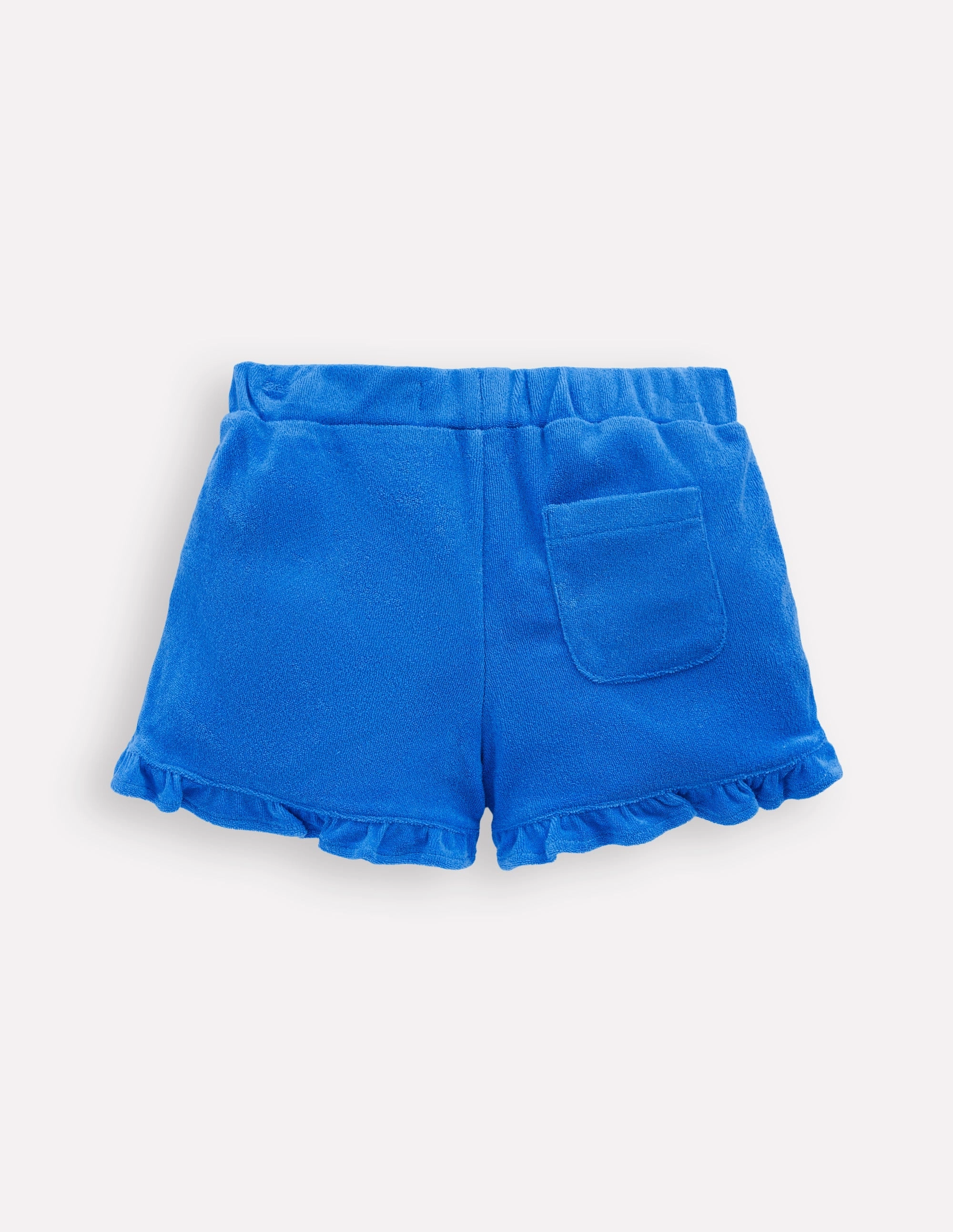 semi - formal event fall shorts Frill Hem Towelling Shorts-Kingfisher Blue