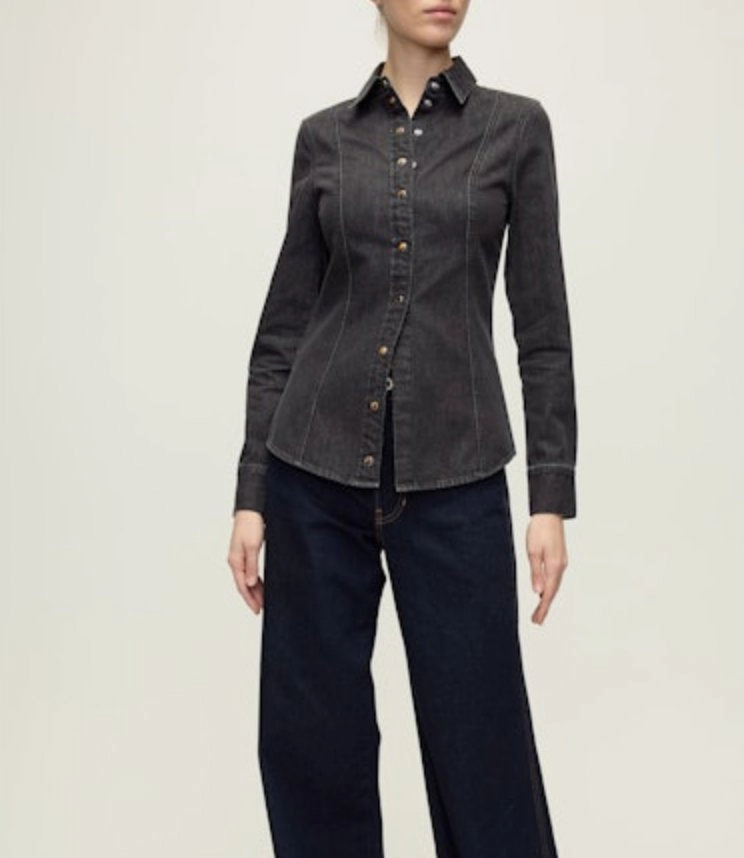 Workout Apparel Temperature Control Fabric Eddie Shirt Washed Onyx