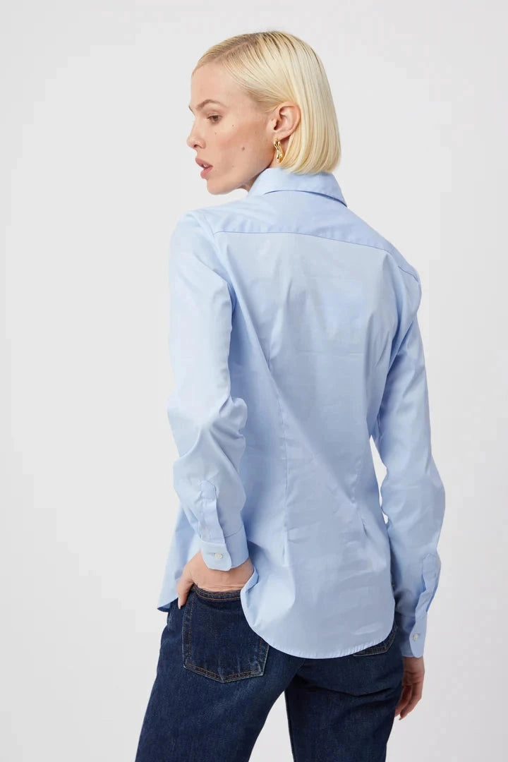 The Essentials Icon Shirt Blue Dawn Non Irritating Label Multi Pocket Configuration