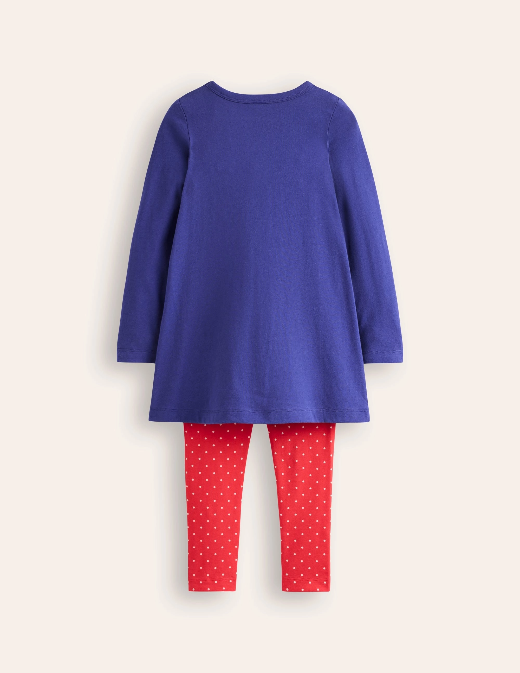 Appliqu Tunic and Legging Set-Starboard Blue Fairies Organic Cotton Blend Versatile Layering Cut
