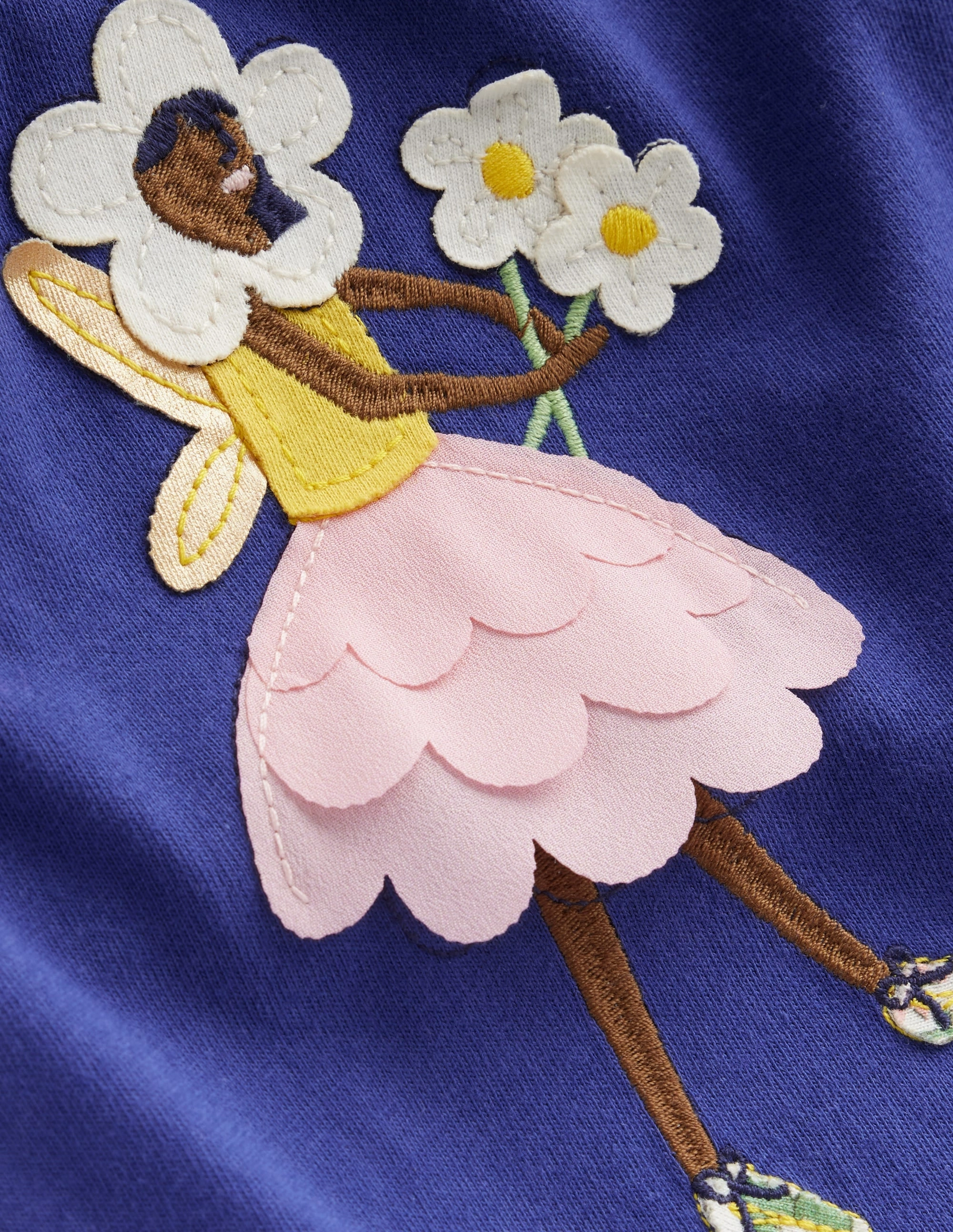 Tailored Silhouette WrinkleFree Weaving Appliqu Tunic and Legging Set-Starboard Blue Fairies