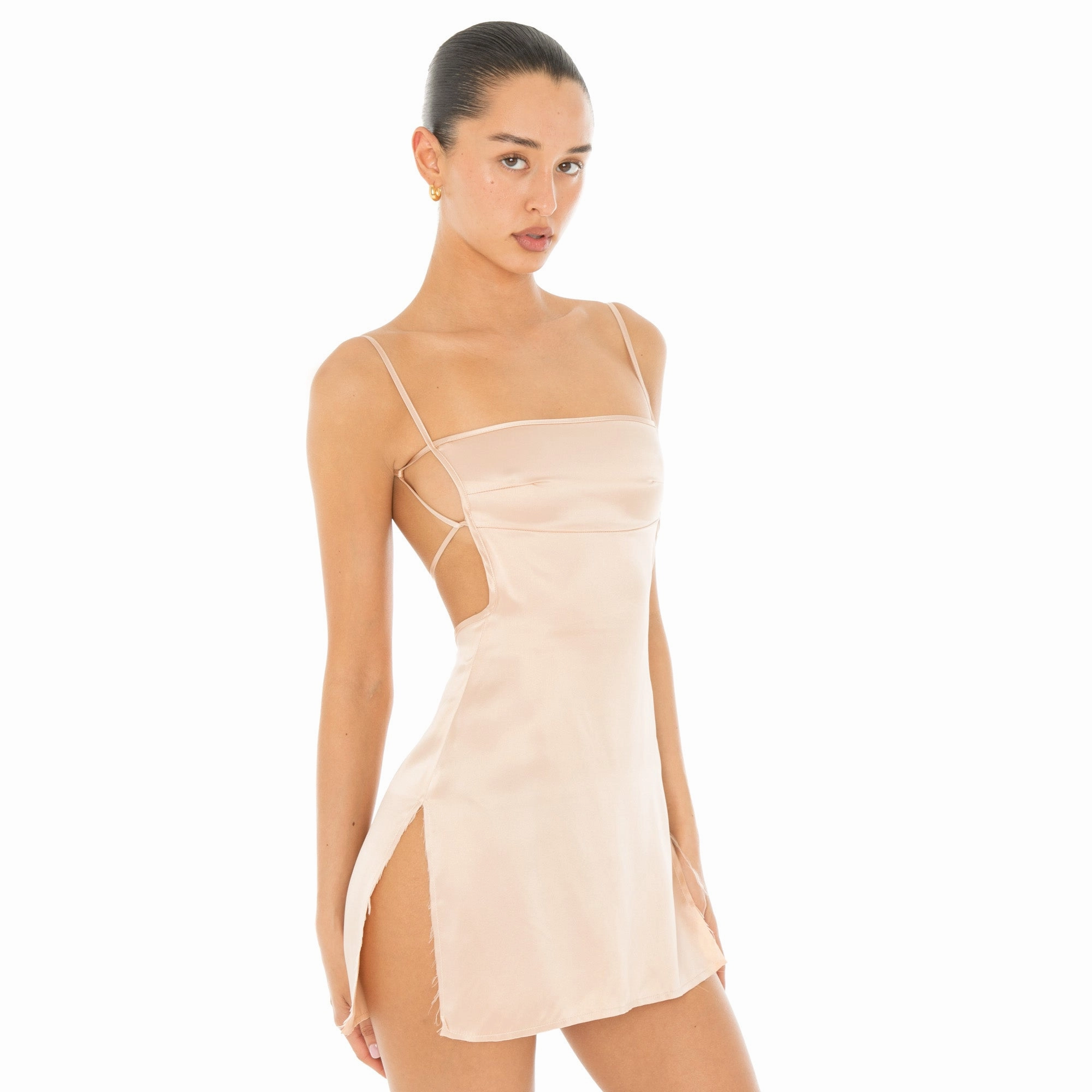 Missi Dress button detail Light Fit