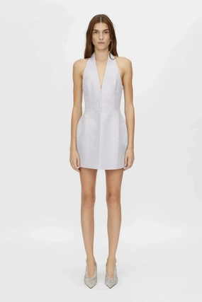 Altair Mini Dress Lilac Feminine Vibe Contrast-Piping