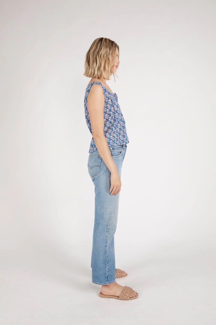 Weighted Hem Trim HiddenZipper SANVI TANK TOP