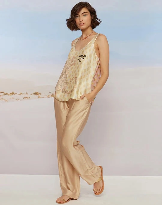 Self Fabric Tie Closure Vida Tank Top Vacation