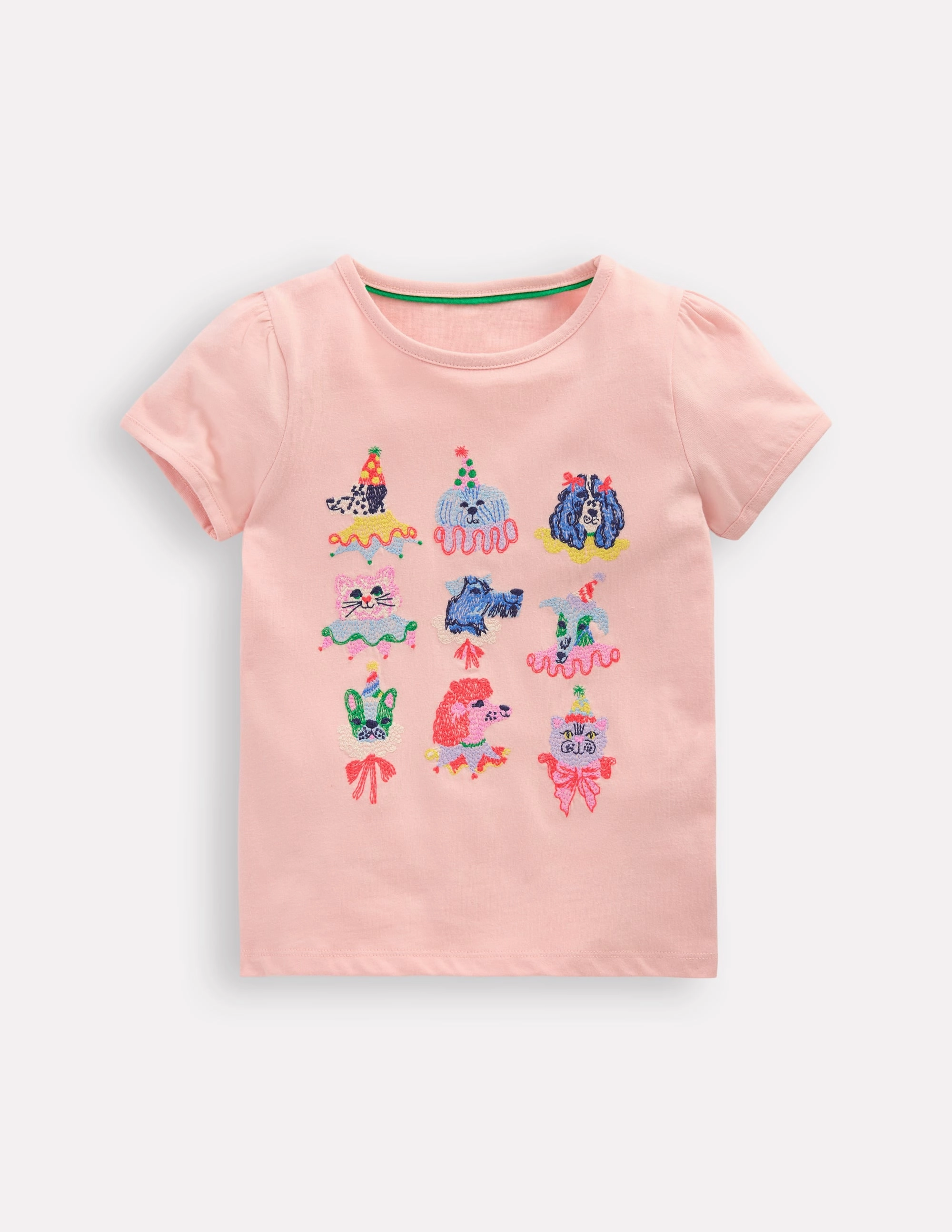 Puff Sleeve Superstitch Top-Chalk Pink Circus Pets Abrasion Resistant Fabric Quick-Dry