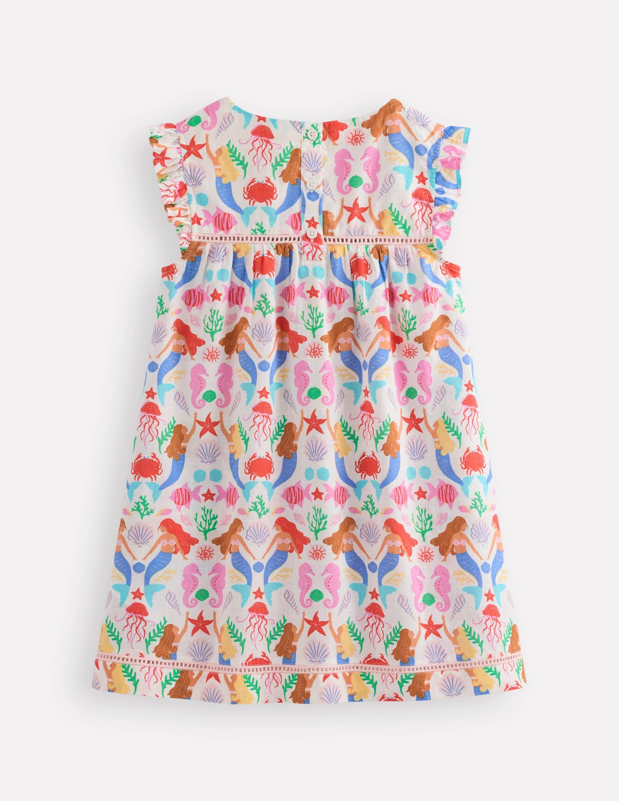 Pop Texture Celia Woven Holiday Dress-Ivory Mermaids