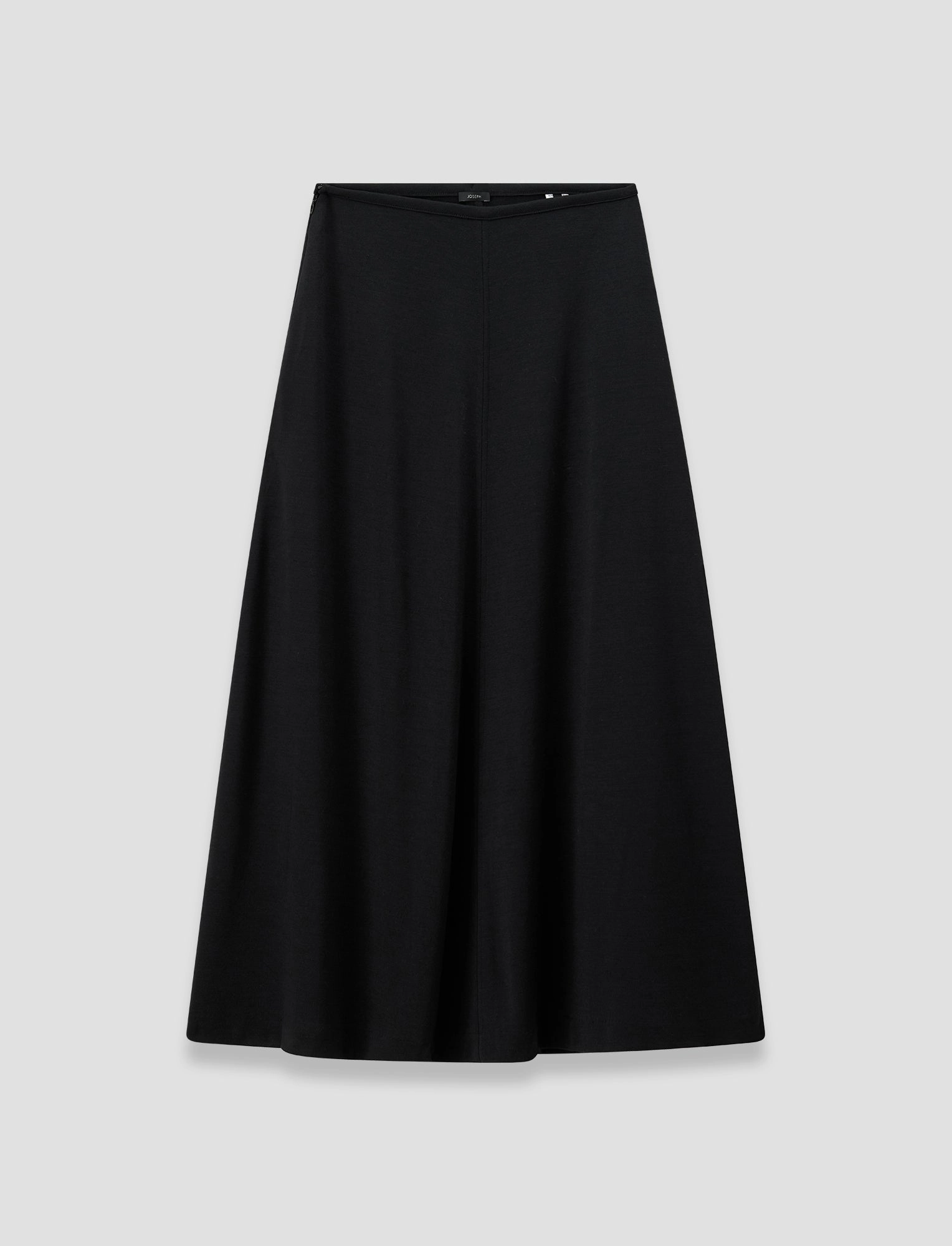 Slim Fit Band Must Have Feature Wool Jersey Maxi Skirt