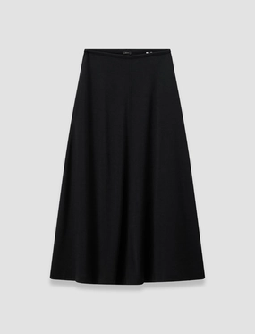 Slim Fit Band Must Have Feature Wool Jersey Maxi Skirt