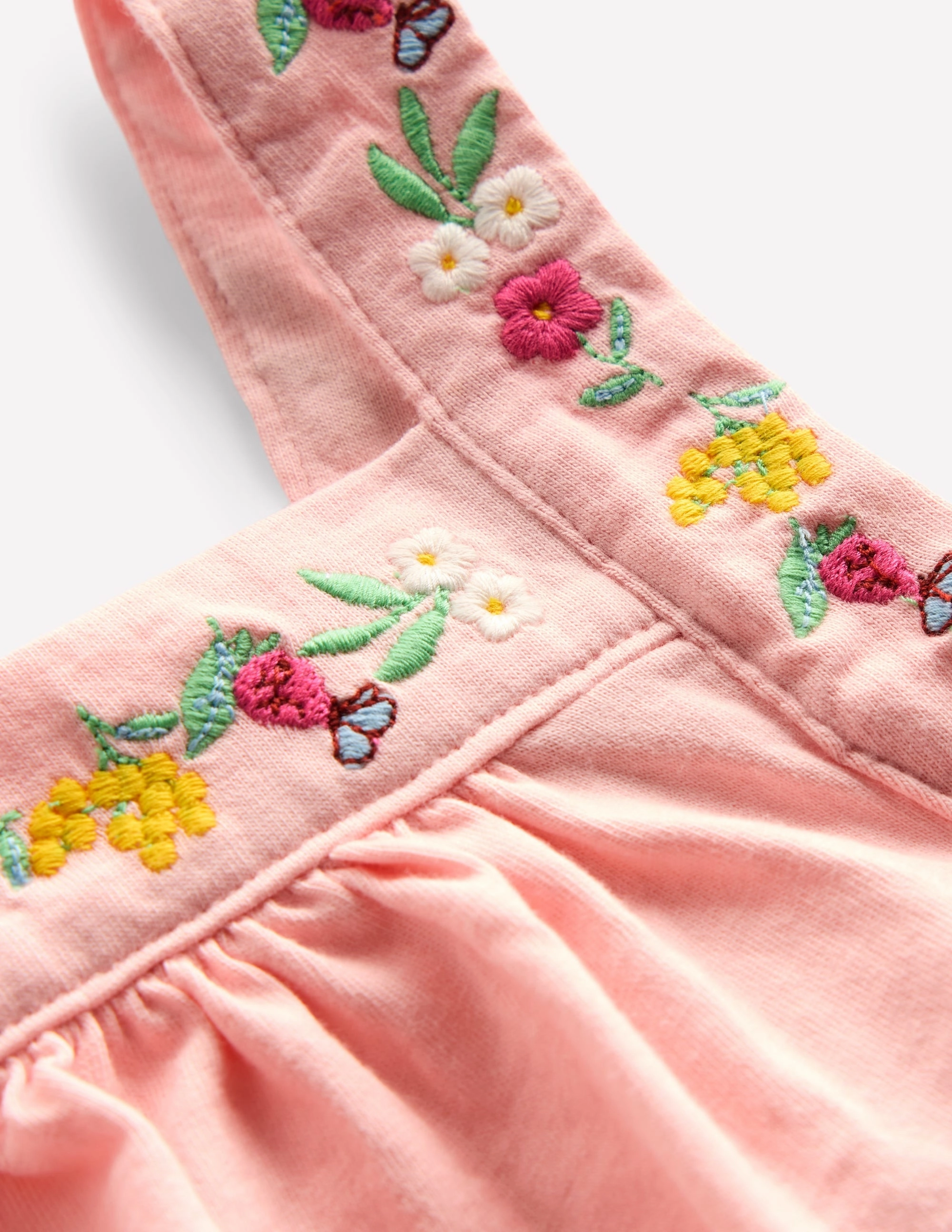 Embroidered Sleeveless Top-Chalk Pink Fashionable Tank SolarReflectiveFinish