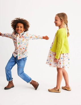 Cotton Shirt-Birthday Print CrossGrain Fabric Soft Texture