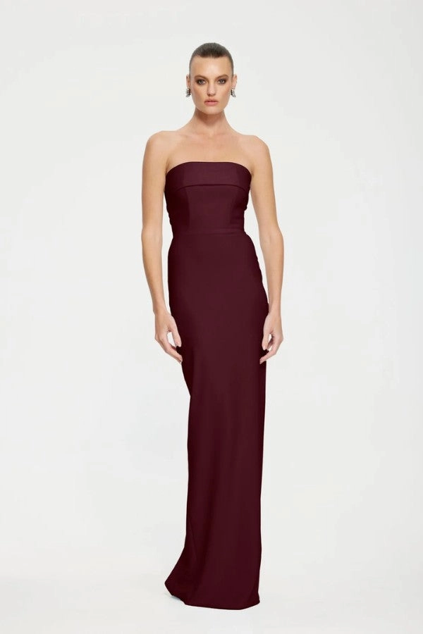 Monroe Gown Wine Autumn-Season Stylish and Simple