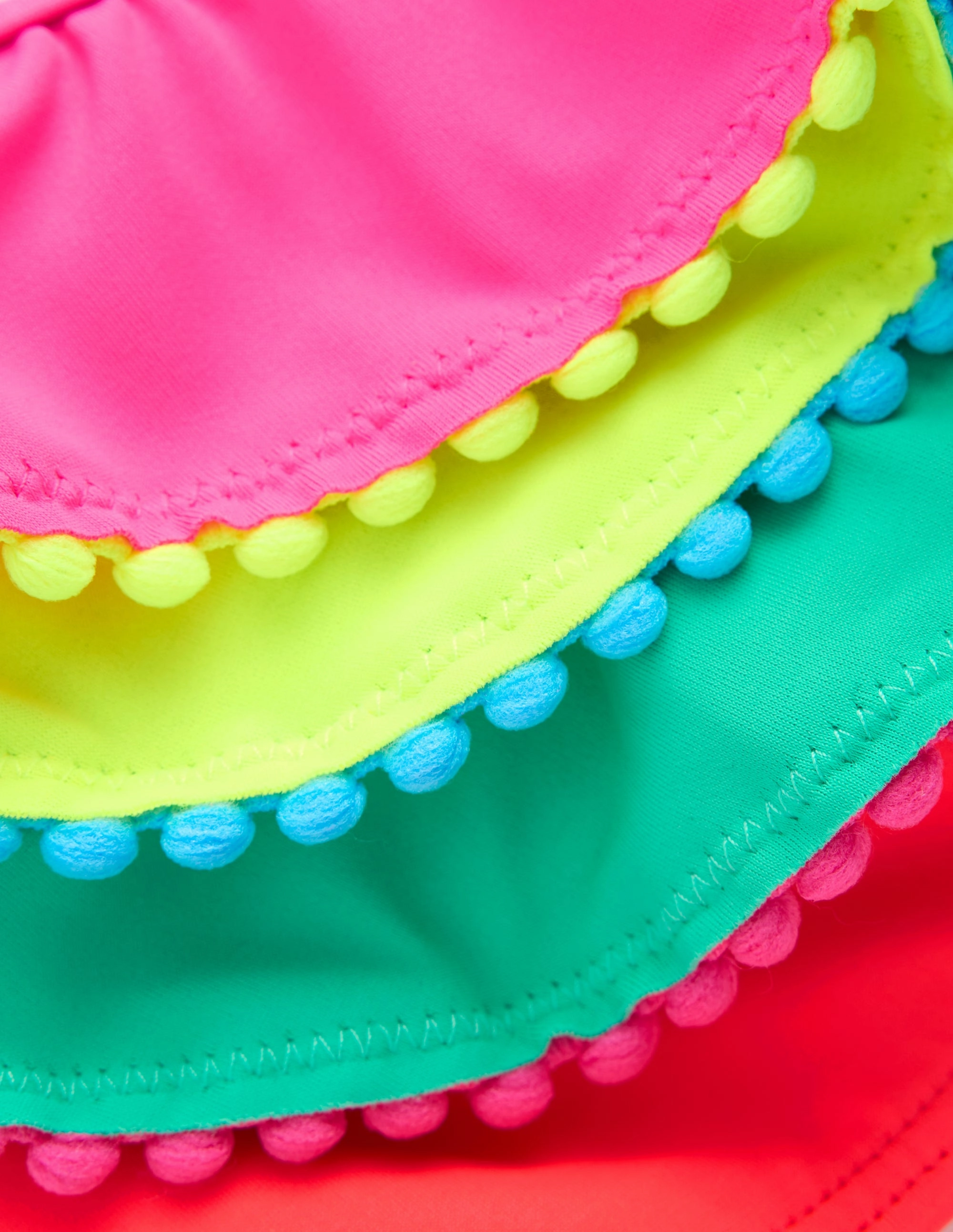 Multi Frill Bikini-Colourblock Quick Wicking Technology