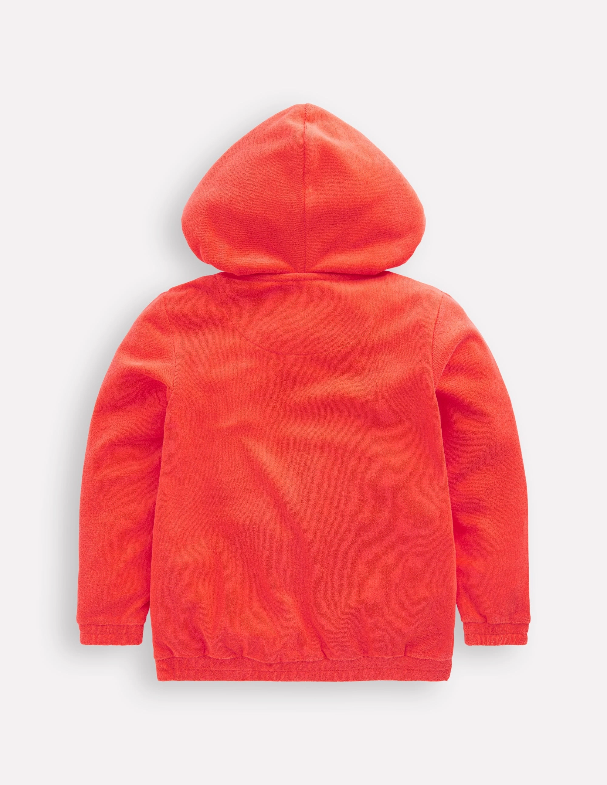 Reinforced Hems AdaptiveFitFabric Zip-Through Towelling Hoodie-Coral Orange Flowers
