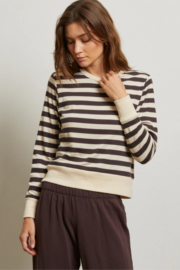 Ventilated Mesh Panels STEF STRIPE LUXE RIB LONG SLEEVE