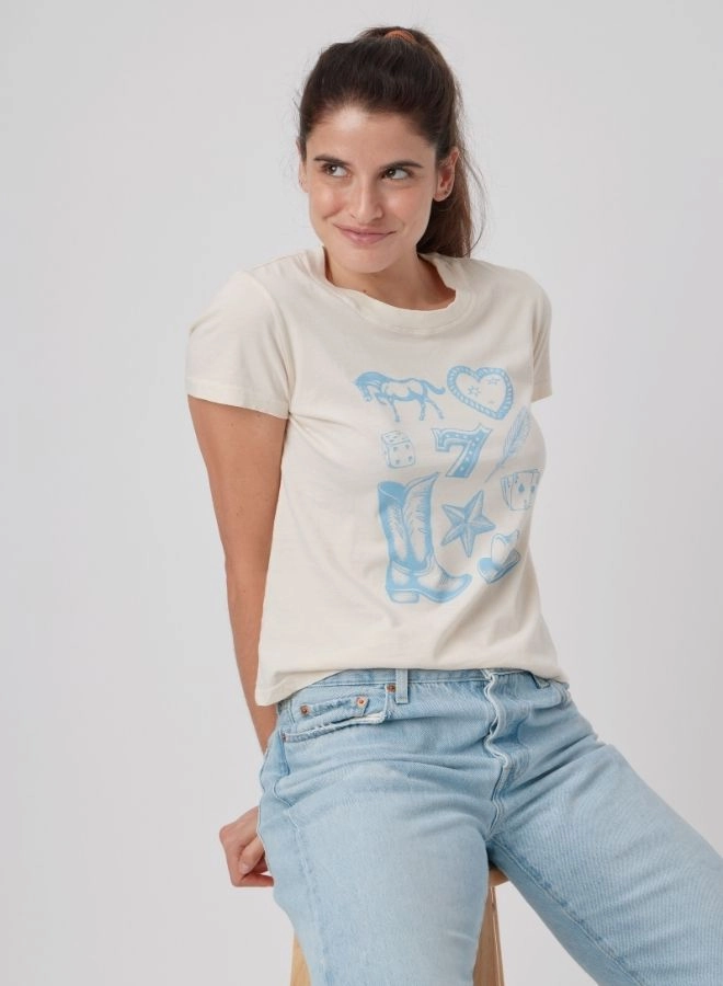 Flatlock Seams WESTERN SCENE TEE