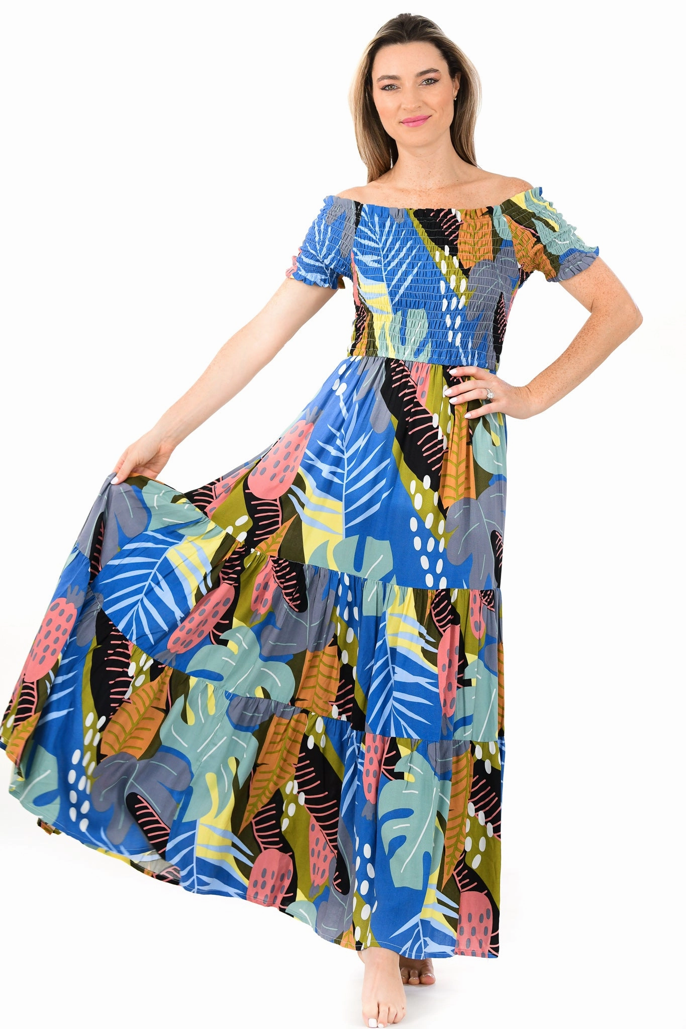 Anytime Fit Shiny-Lining Mystique Dress / Blue