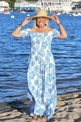 Mystique Dress / Blue Hibiscus FoldablePackaging