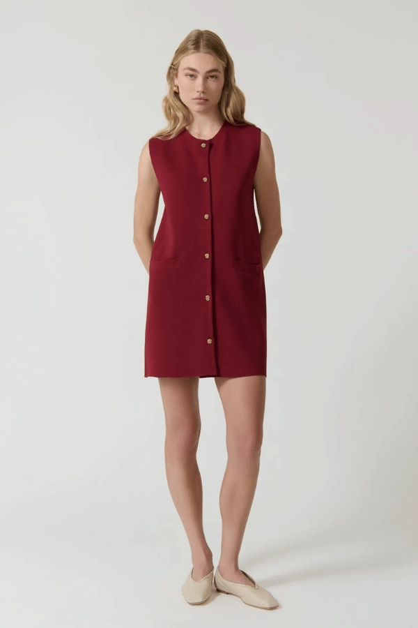 Nanda Dress Burgundy All-day Comfort