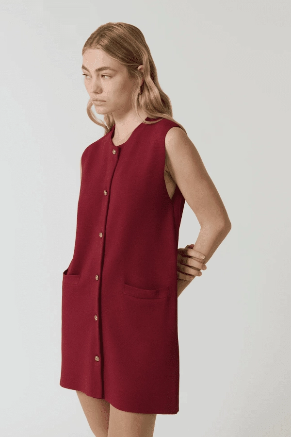 Effortless Piece Nanda Dress Burgundy
