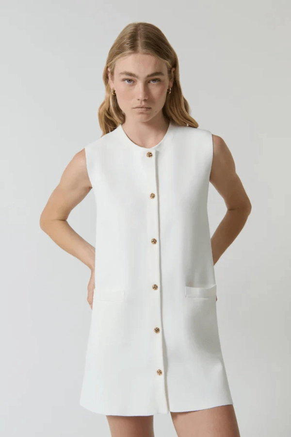 Nanda Dress White Soft Contour