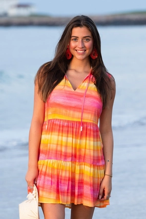 Nantucket Dress / Sunrise Ombre Linen Vibe