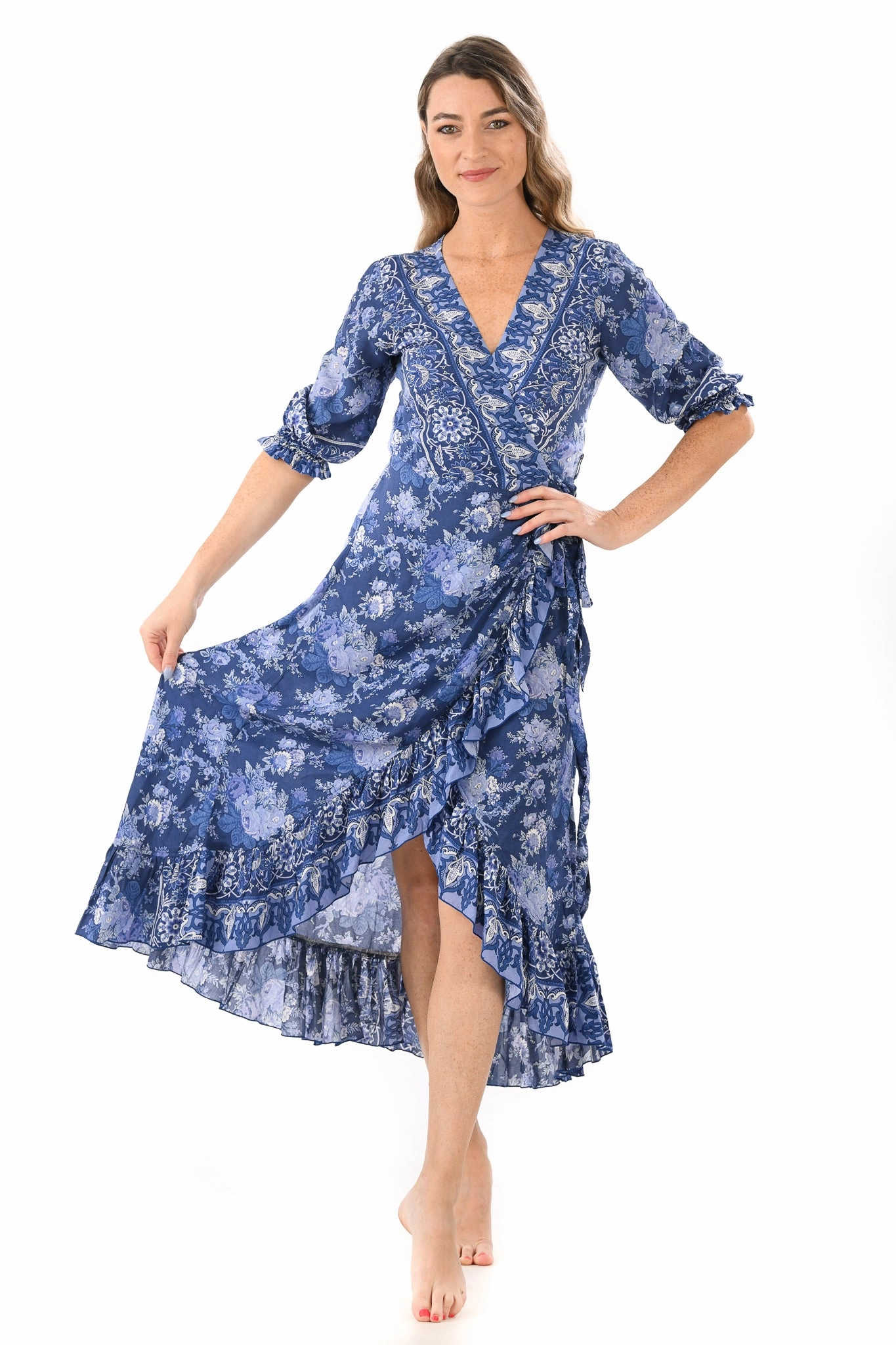 Cool Elegance Napa Dress / English Blue