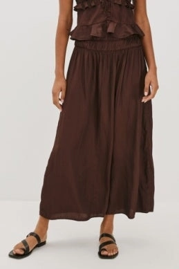 Low Rise Bold Print Nara Skirt Espresso
