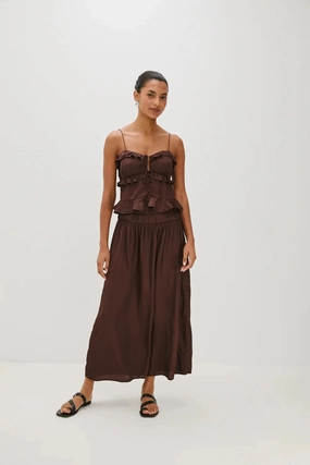 Mix Separates Aesthetic Look Nara Skirt Espresso