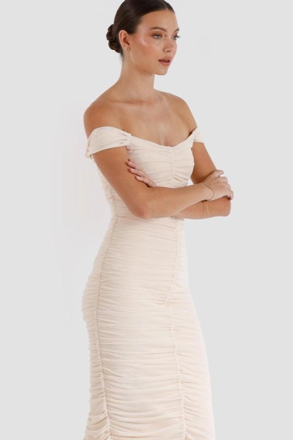 New Horizon Tapered Midi Dove Formal Look Modern Staple
