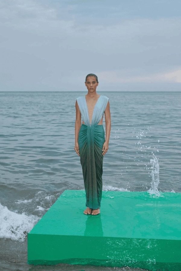 Nia Dress Dark Lime New Spirit Clean Grace