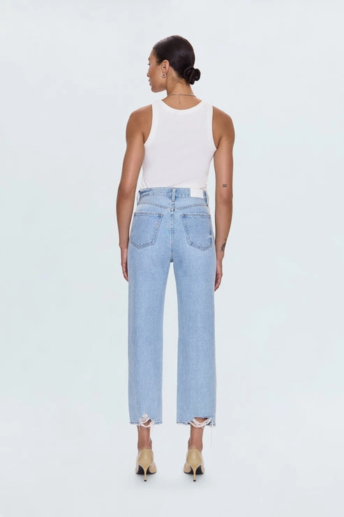 CASSIE CROP Linen blend Shape Flex