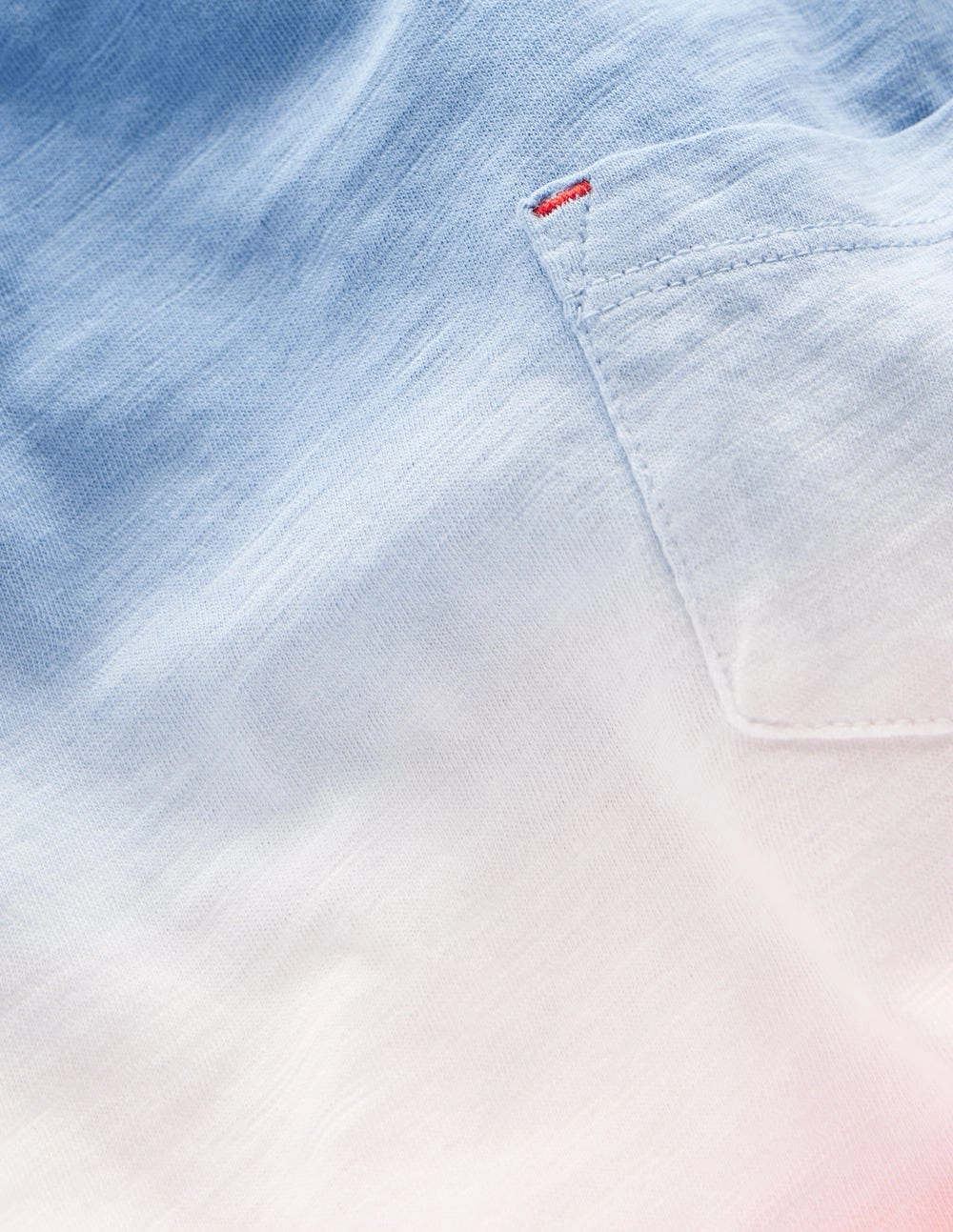 Tie Dye T-Shirt-Glacier Blue and Sunset Orange Drop Shoulder Contoured Side Panels