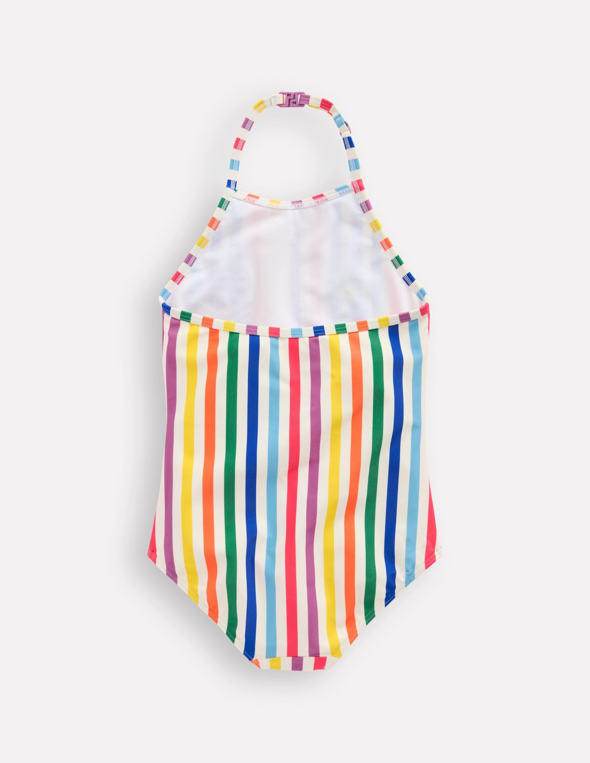 Ellery Fun Logo Swimsuit-Rainbow Stripe Fruit Halter-Neck