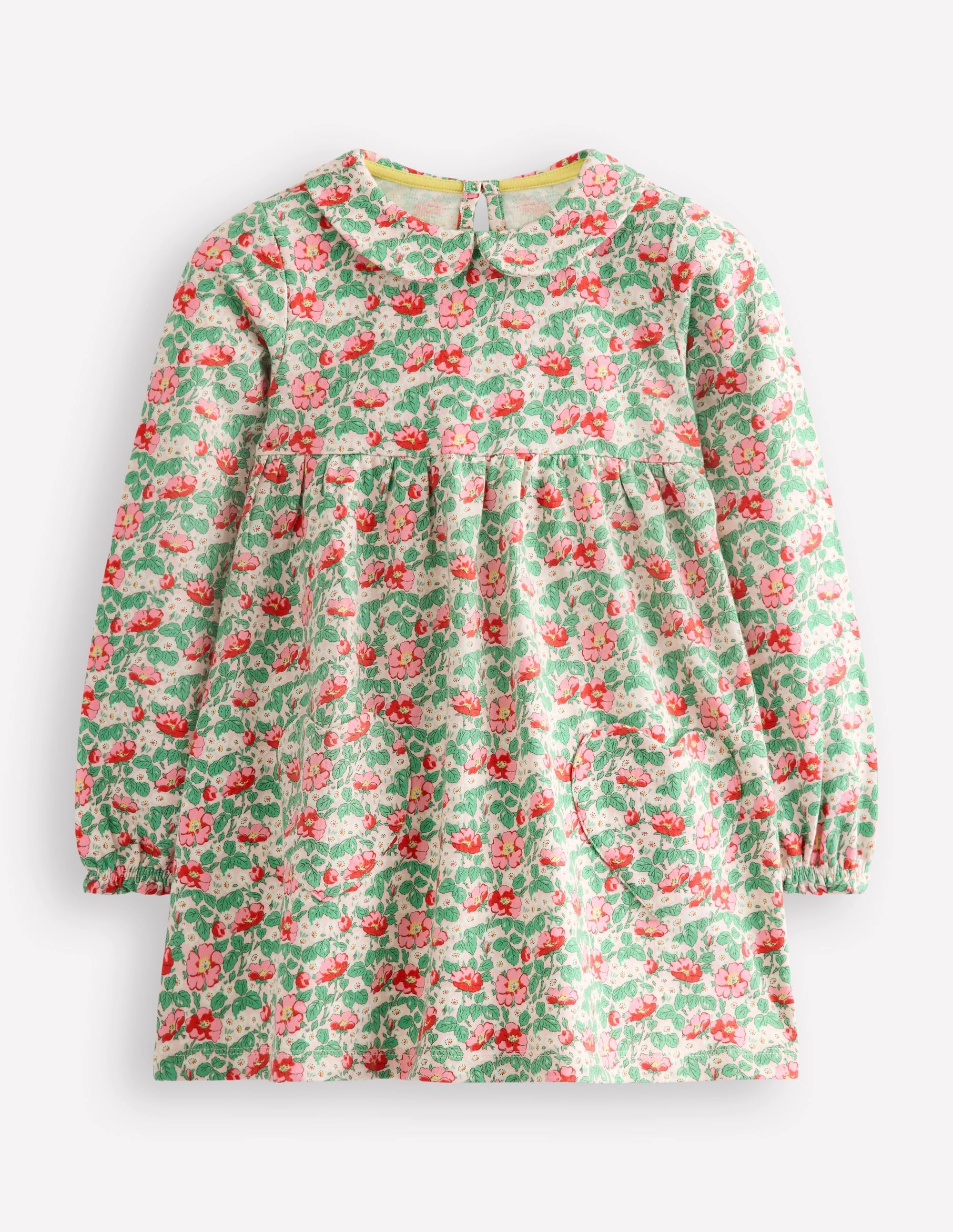 Yarn Dyed Stripes Collared Tunic-Chalk Pink Wild Rose