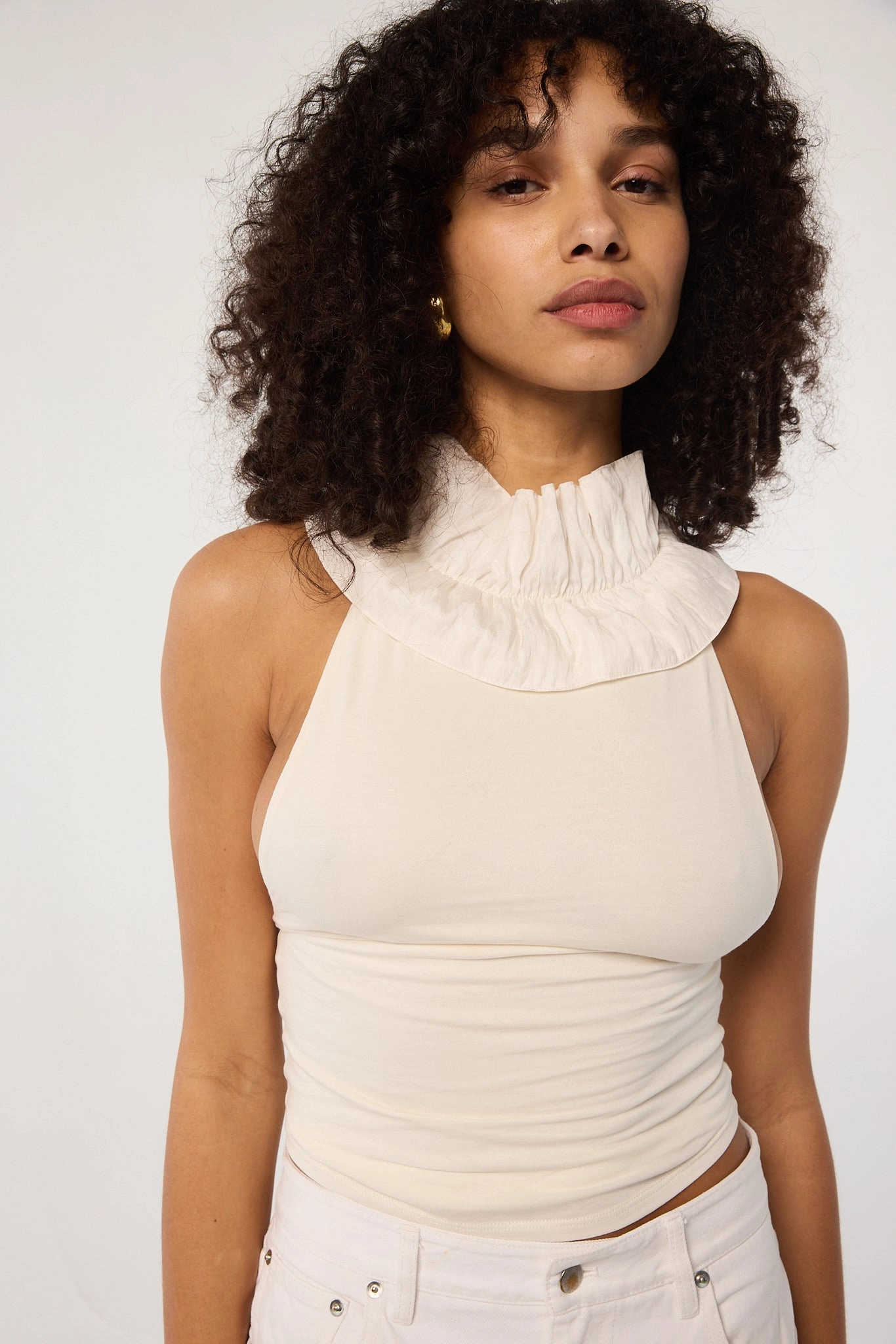 RibbedCuff GarmentWashedFinish VINO TOP