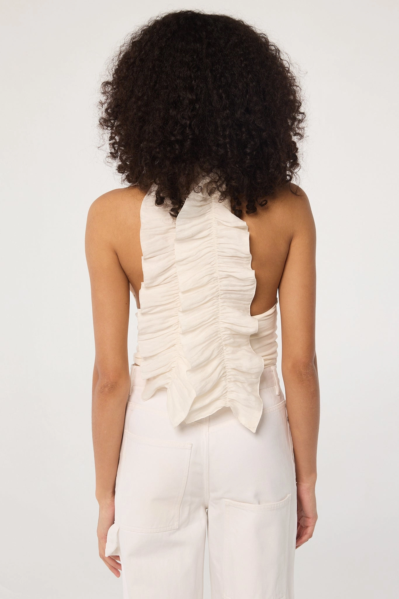 Grid Back Panel WideNeckline VINO TOP