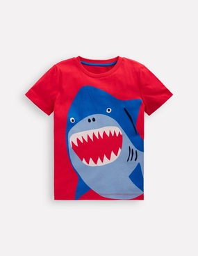 Fun Graphic T-shirt-Strawberry Tart Shark WrinkleResistant Fabric