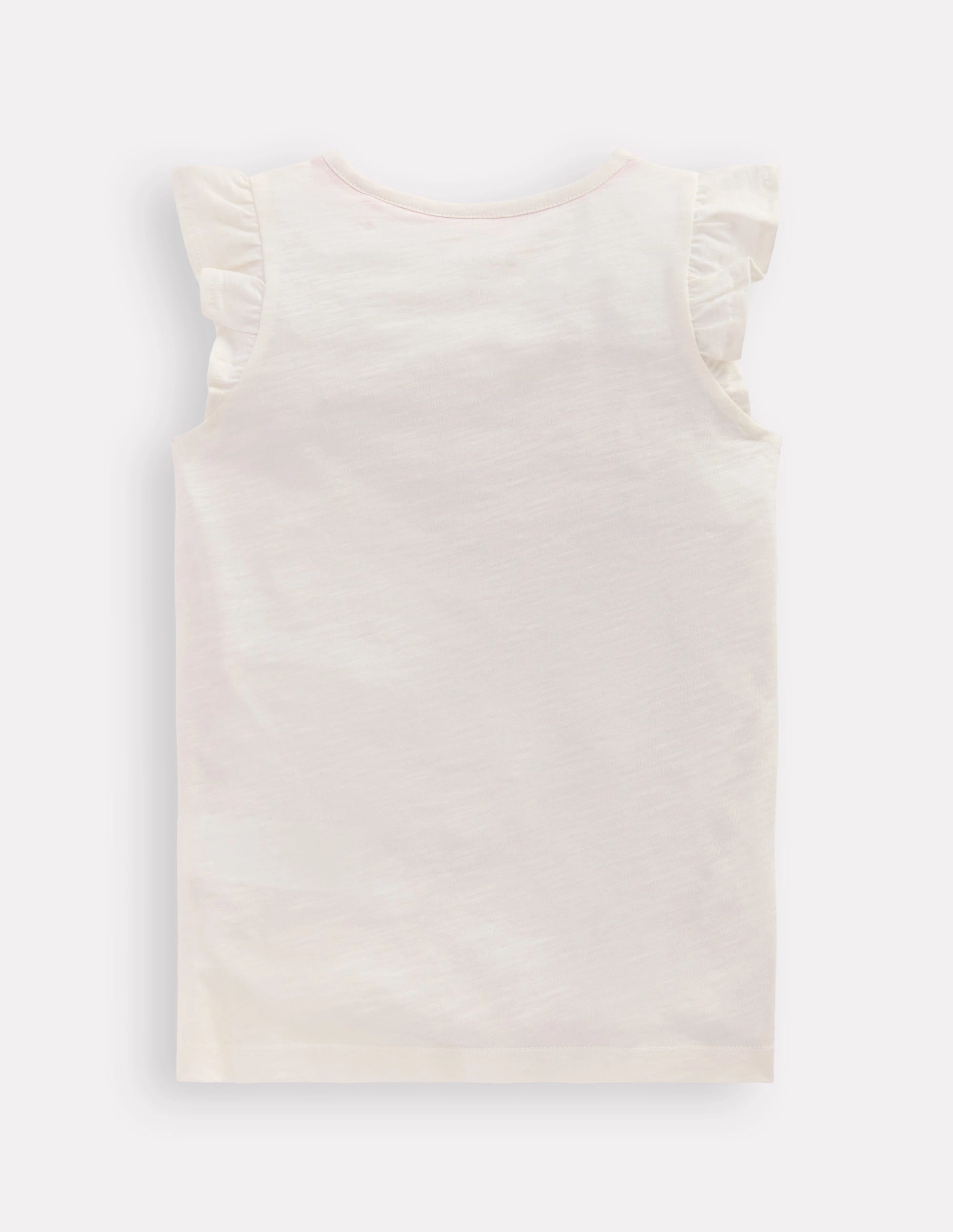 Short Sleeve Frill Logo Top-Soft Ivory Pets Water resistant coating Winter Layer