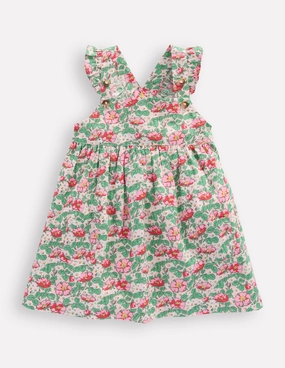 Elegant Line Nostalgic Pinny Dress-Chalk Pink Rose