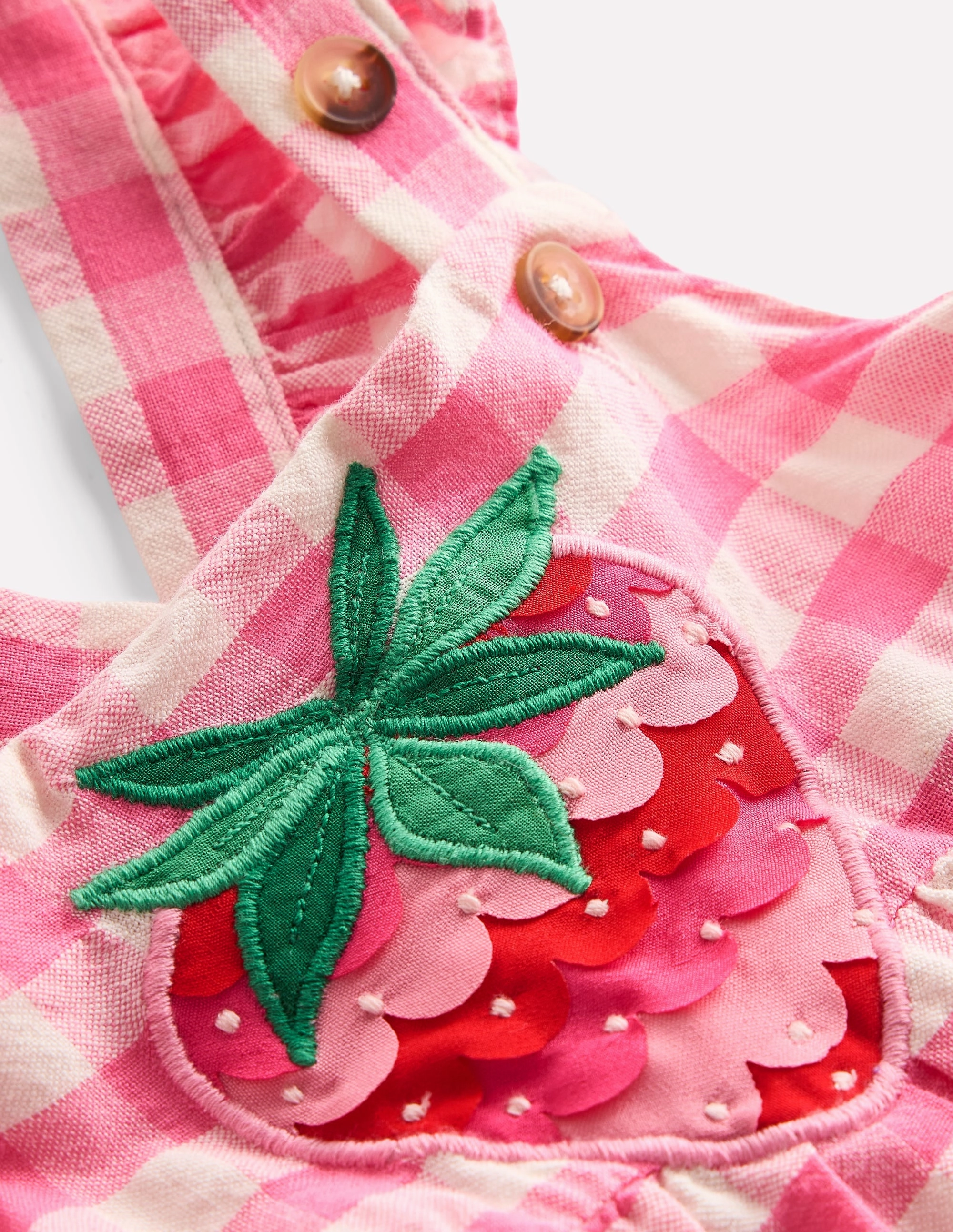 All Moments Nostalgic Pinny Dress-Pink Gingham