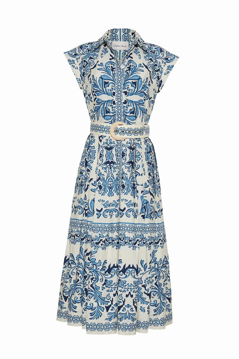 Octavia Dress Saltaire Light Blue Soft Texture