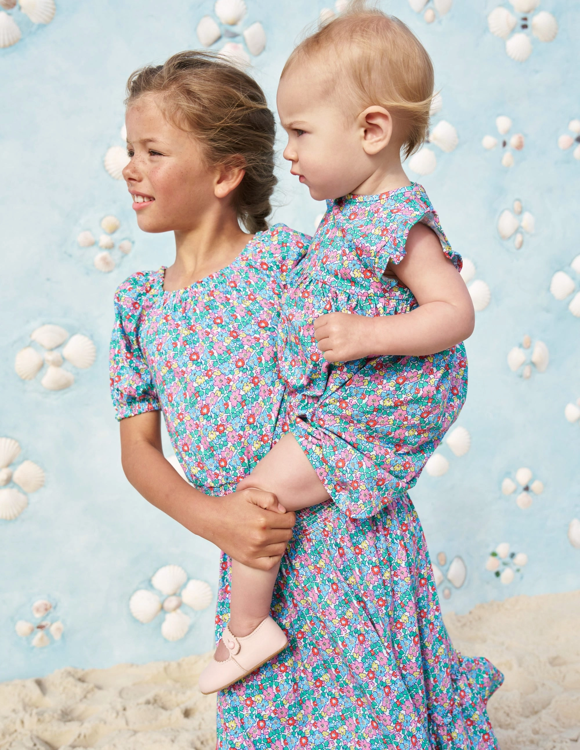 Stretch Comfort DoubleLayeredFabric Bubble Top-Multi Flowerbed