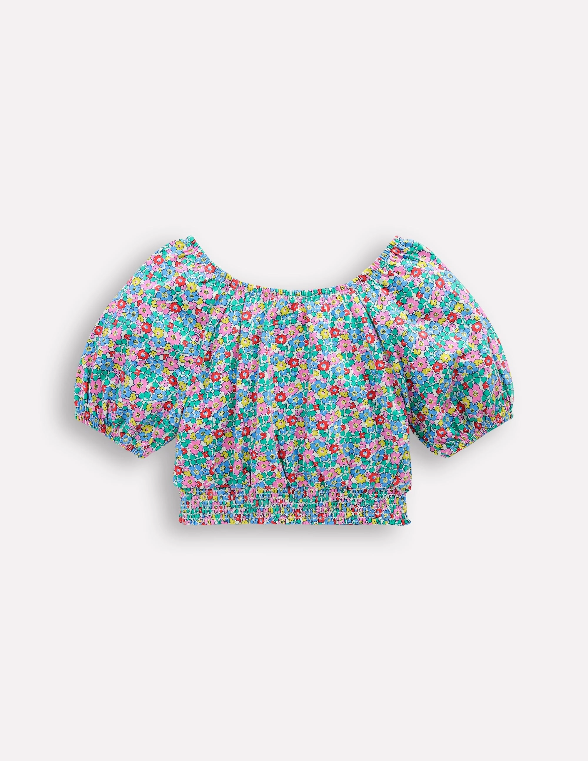 Adjustable Fit System Fashionable Look Bubble Top-Multi Flowerbed